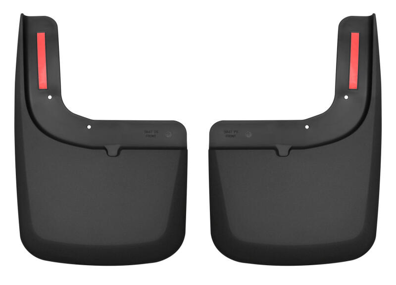 Ford F-350 Mud Guards - Front - Husky Liners - Custom Contoured with Flares - Black - 2017 Ford F-350 Mud Guards - Front - Husky Liners - Custom Contoured with Flares - Black - 2017